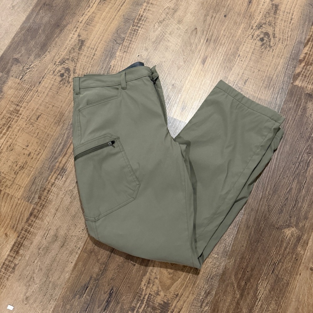 Eddie Bauer Men's Fleece Lined Tech/Taison Pants 36x31.5 Olive Hiking‎ Cargo